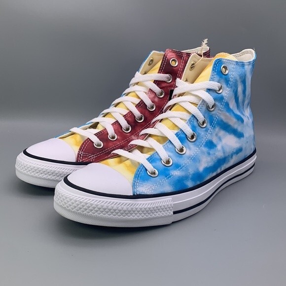 Converse Chuck Taylor All Star Hi 'Tie Dye Color-Block' Men's Sneaker - Size: 9 - Picture 9 of 15